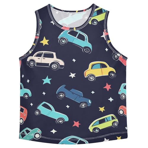 Boys' Tank Top Shirt Colorful Car Star Pattern Sleeveless T-Shirts