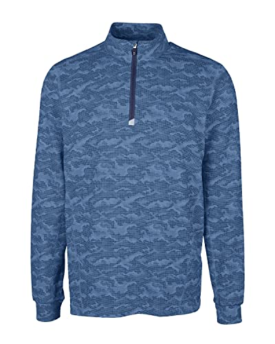 Cutter & Buck Traverse Camo Print Stretch Quarter Zip Mens Pullover