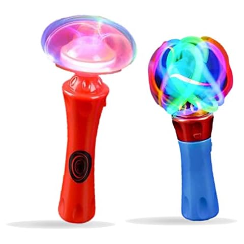 Light Up Spinning Wand Toy for Kids - LED Spinner with Magic Orbiter - Autism Toys for Boys & Girls - Fun Glow Party Favor, Toddler Gift Cover