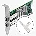 eMagTech 2Pcs Low Profile Bracket Compatible with Intel X520-DA2 X520-SR2 E10G42BTDA E10G42BFSR 10GbE Dual-Port SFP+ Network Adapter Cards