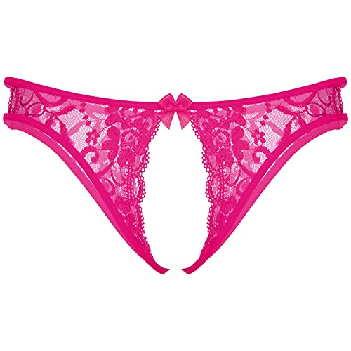 easyforever Men's Sheer Lace Briefs Sissy Hollow Out Underwear Moon Crossdress Panties Lingerie