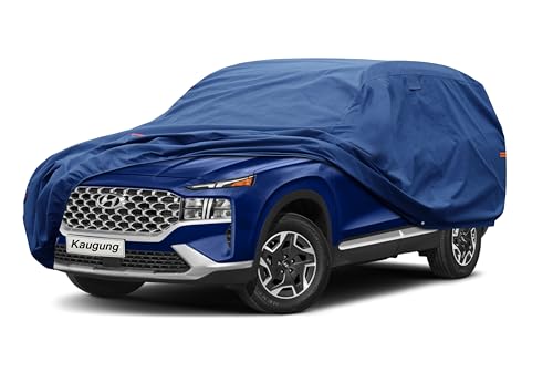 Image of Kaugung Heavy Duty SUV Cover Custom Fit for Hyundai Santa Fe (2005-2025),SUV Car Cover Waterproof All Weather with Anti-Theft Lock,Sun, Rain, Dust & Snow Protection.(USA Warehouse,Within 3-7 Days)
