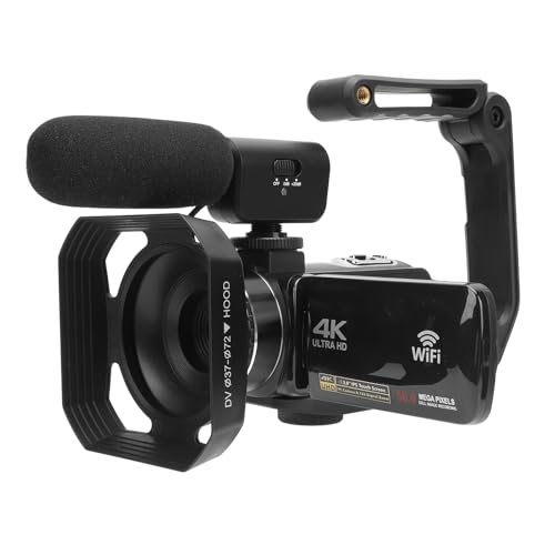 Caméra vidéo 4K et caméscope tactile 56MP avec microphone vlogging