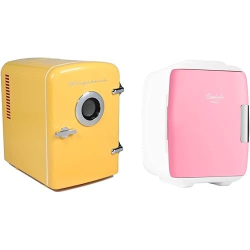 Frigidaire Mini Fridge + Cooluli Mini Fridge for Bedroom (Pink)