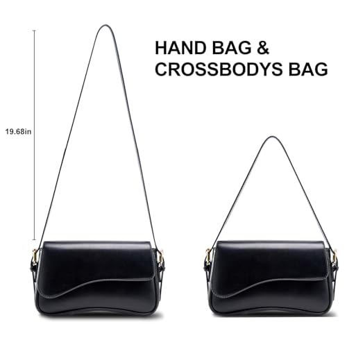 Stylish Vegan Leather Crossbody Purse in Black - Image 3
