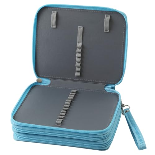Image of Portable Colored 72 Slots Pencil case Organizer with Printing Pattern for Watercolor Pens, Pencil Case Organizer for Artist