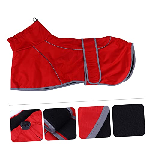 Vêtement imperméable pour chien en polyester rouge running extérieur - 3