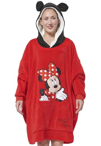 United Labels Minnie Mouse Sudadera con Capucha y Orejas para Mujer - Rojo