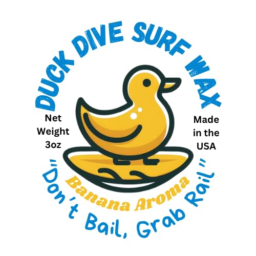 Duck Dive Banana Aroma Surf Wax is a Premium, eco-Friendly Wax for Surfboards, skimboards, and wakeboards—Designed for All Water Temps with a Unique Shape, Lasting Grip, and Refreshing Scent.