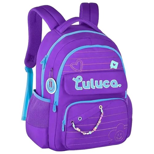 Mochila Luluca Costa Grande Miçanga Bolsos Juvenil Notebook (Lilas)