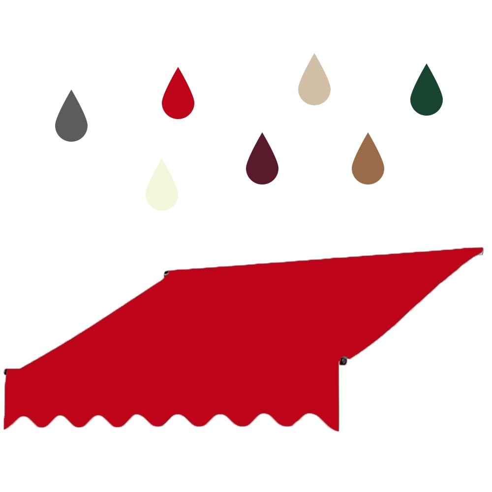 Toile de rechange imperméable et anti-UV rouge pour grand auvent