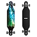 ENKEEO 40 Inch Drop-Through Longboard Skateboard Complete Cruiser for Carving Downhill Cruising Freestyle Riding (Star)