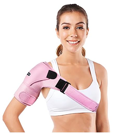 Shoulder Brace for Women and Men Recovery Shoulder. Adjustable Shoulder Support for Rotator Cuff, AC Joint Pain Relief, Shoulder Injuries. Perfect Fit Shoulder Compression Sleeve (One Size Regular)