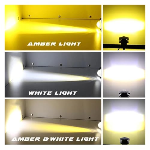 Focos auxiliares universales de doble color para solucionar la falta de luz en moto con niebla 2