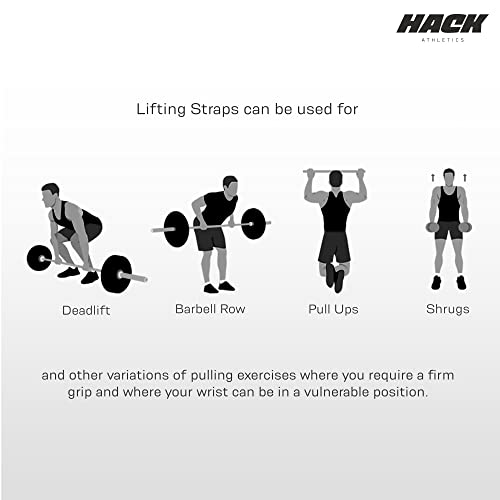 Hack Athletics 24" Weight Lifting Straps, Black, 2 Pack - Image 5