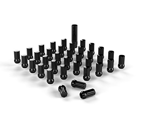 TeraFlex 1051916 Spline Drive Lug Nut Kit (9/16"x18 Black - 36 pcs)