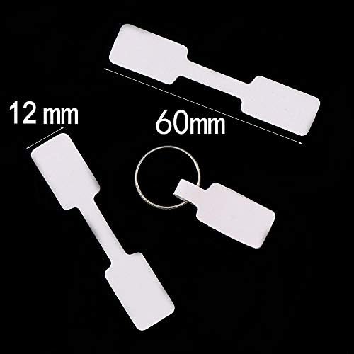 1bag Square Shape Jewellery Labels Price Tags Paper Price Labels 2 Shapes Marking Tags Jewelry Price Stickers Self Adhesive Dumbell/Square Shaped White