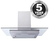 SIA FL60SS 60cm Flat Glass Stainless Steel Chimney Cooker Hood Extractor Fan - Image 5
