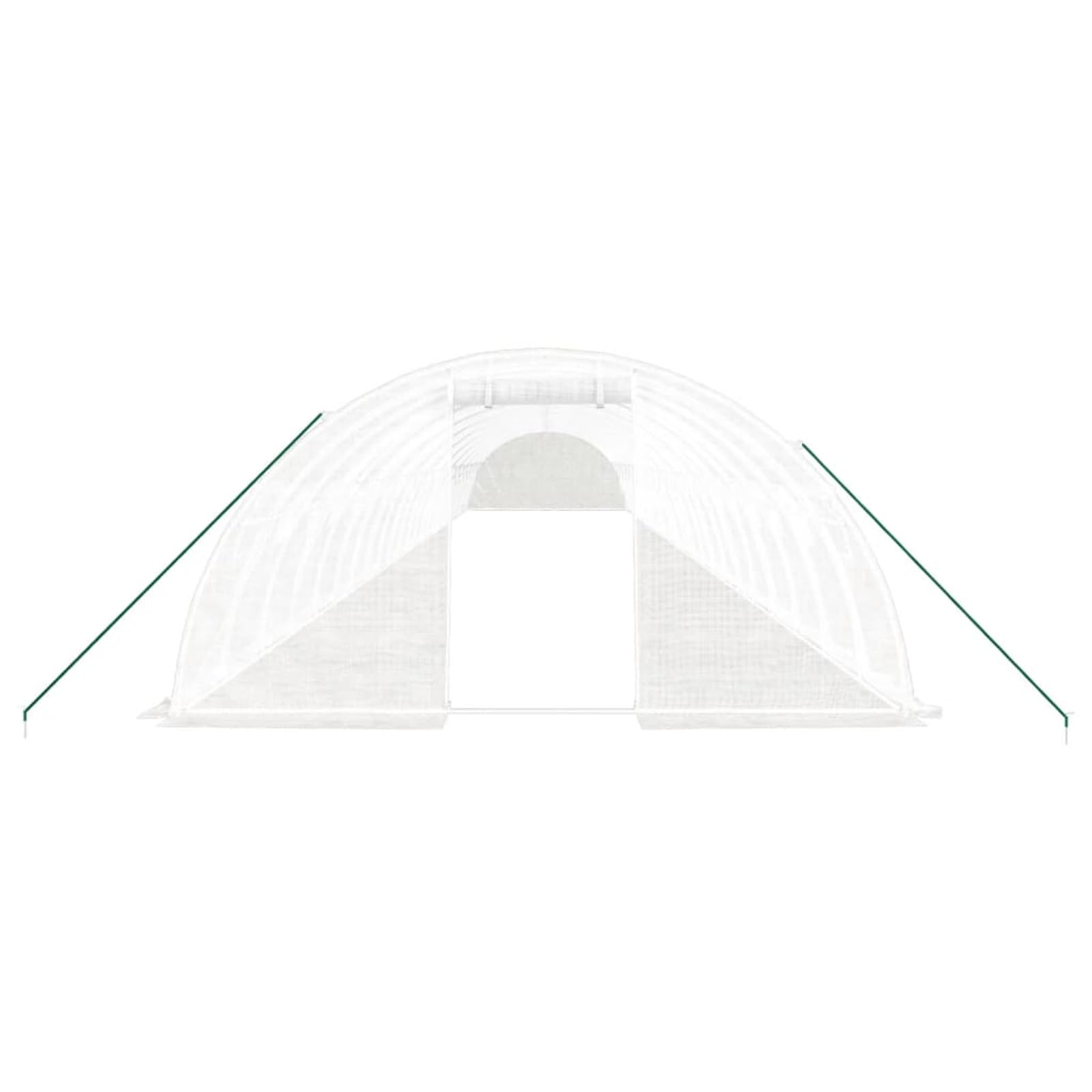 ShGaxin Szklarnia z białą stalową ramą 96 m² 24x4x2 m, wiata na samochód, tunel szklarnia