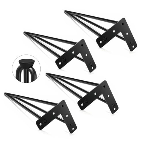 Juego de 4 patas de hierro resistente para muebles, altura ajustable para mesas y mesitas de noche