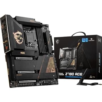 MSI Placa mãe para jogos MEG Z790 ACE (suporta processadores Intel de 12ª/13ª geração, LGA 1700, DDR5, PCIe 5.0, M.2, LAN de 2,5 Gbps, USB 3.2 Gen2, Wi-Fi 6E, Thunderbolt, E-ATX)