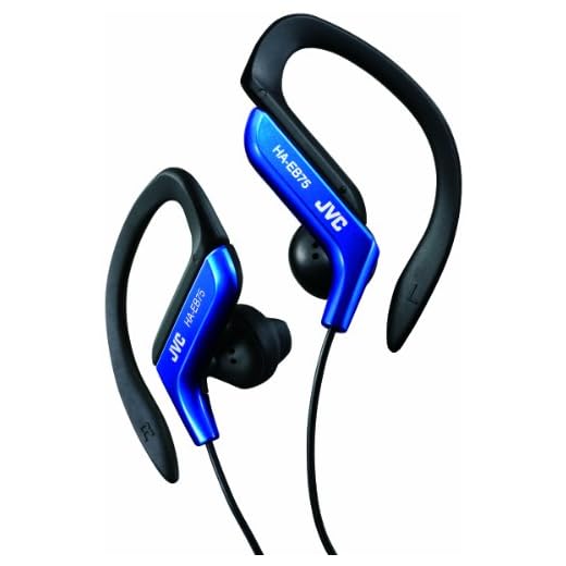 JVC HA-EB75A Sports Ear Clip Headphones Blue HAEB75 Earphones Genuine