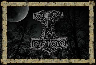 Thor Hammer Flag 90 x 150 cm multicoloured