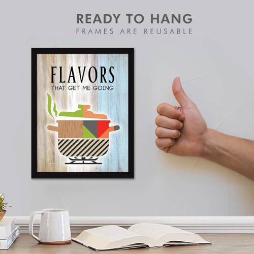 Image of Chaka Chaundh - Kitchen Posters for Wall - Kitchen posters framed - Dining quotes wall frames - Posters for kitchens quotess decor - Food quotes wall hanging (sou)