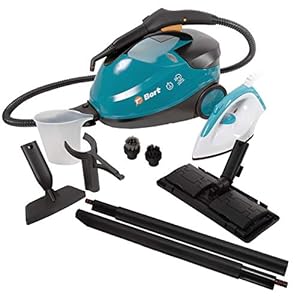 Bort Stoomreiniger BDR-2500-RR-ijzer met 15 accessoires, 2300 W, 1,4 l watertank, 1,5 m slang, korte opwarmtijd, voor…