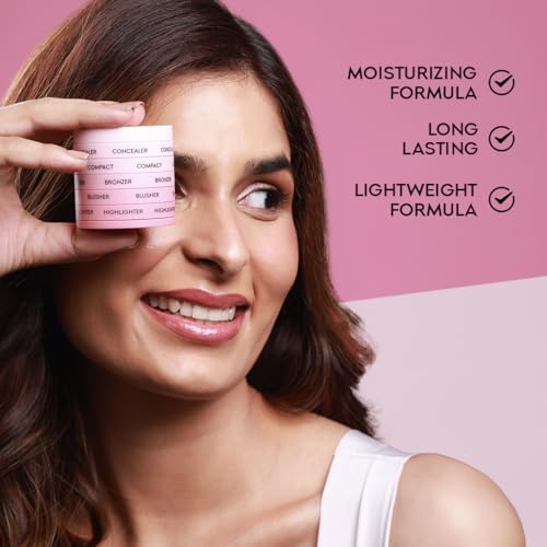 Image of Gleva 5 In 1 Makeup stack With Concealer, Bronzer, Blusher, Compact & Highlighter Smooth & Blendable Formula - Travel Friendly, Quick & Easy to Use (Dusky)