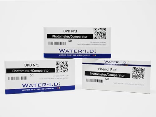 TEST ALL WATER - Pool & Spa Water Testing Tablets | DPD No.1 & No.3 for Chlorine | Phenol Red for pH | Compatible with PoolLab 1.0 & 2.0 | Moisture-Proof Pack | 50 tablets