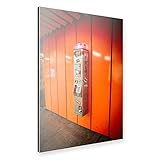 münzfernsprecher finden Wandaufhängung mit Spiegelblechen oder bei Großformaten (ab 60 x 40 cm) mit einem Schienensystem inklusive