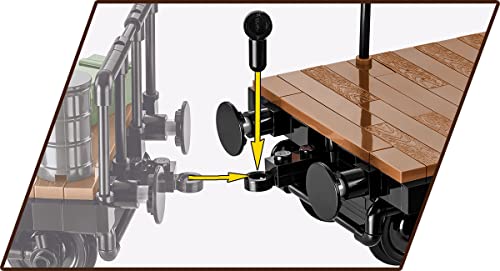 Wagon lourd SSYS COBI pour diorama ferroviaire historique à assembler - 6