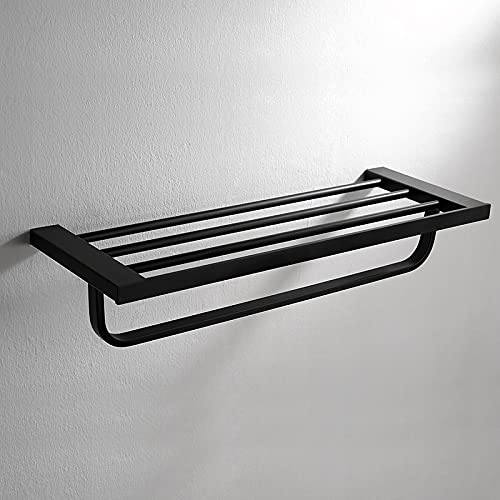 Support mural design pour une salle de bain moderne - Rangement noir au quotidien