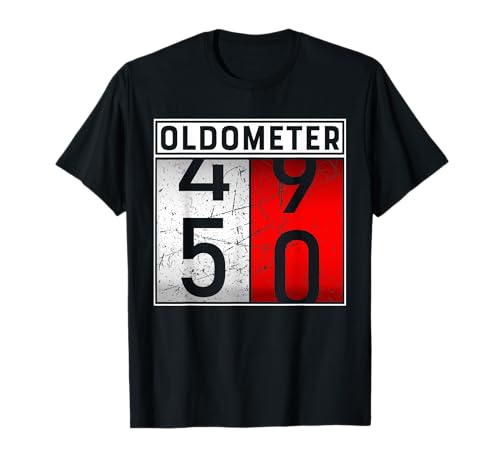 Oldometer 50 T Shirt 50 Geburtstag Männer 1968 Tshirt Herren T-Shirt