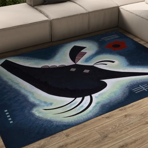 Carpette lavable en machine tapis bleu de cuisine robuste