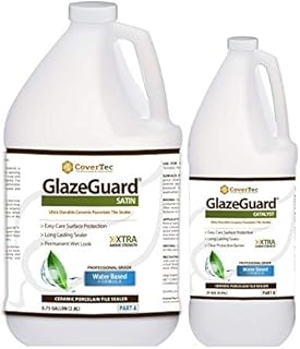 GlazeGuard Satin Ceramic And Porcelain Tile And Grout Sealer, Satin Finish, (2 Part A+B=1 Gal Kit)