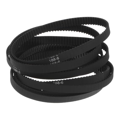 Kozelo 188-2GT-6 Gummizahnriemen - [ 6mm Breite, 188mm Steigungslänge ] Geschlossene Schleifen-Zahnriemen passend für 3D-Drucker, 94 Zähne