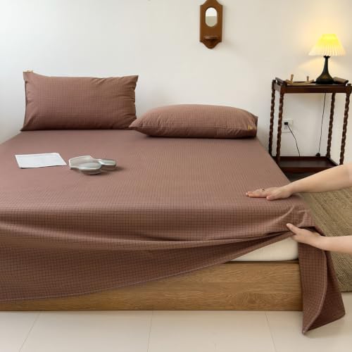 Drap plat pour lit double à carreaux pour des nuits fraîches - 7