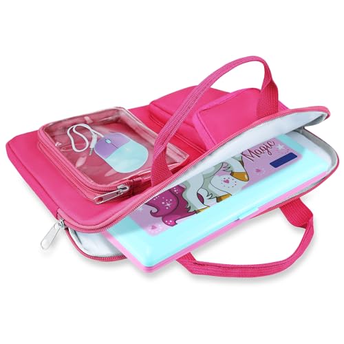 Image of Annmore Bag compatible with LEXiBOOK Educational and Bilingual Laptop, Pink