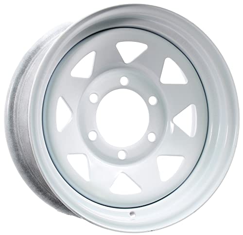 Ecustomrim Trailer Wheel Rim 15X6 6-5.5 White Spoke 2830 Lb. 4.27 Center Bore #TOP1