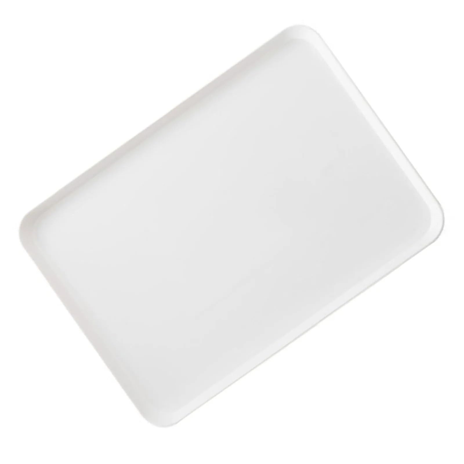 Juego de 3 bandejas rectangulares de plástico para desayuno, tazas de frutas y pan, platos versátiles para servir en casa, bar, hotel y más