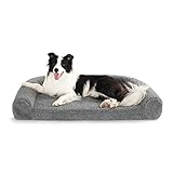  Lesure Sofá Perro Ortopédica Grande - Cama Perro Desenfundable y Lavable, Colchon Perro con Forro Impermeable y Espuma Viscoelastica, Gris, L