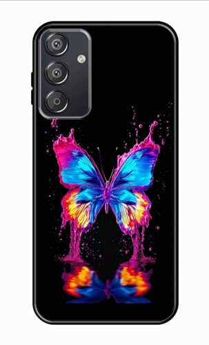 Image of Metal TPU Printed Back Cover for Samsung Galaxy F15 5G (Butterfly -J1) 360 Degree Protection | Camera Protection -25092024(AR)