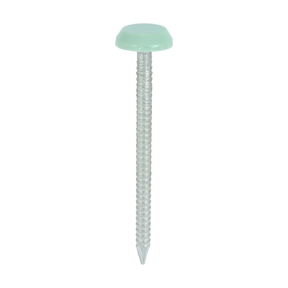 Clous tête polymère 50 mm Timco inox A4 crème pour fixation de profilés PVC et bois 100 pièces