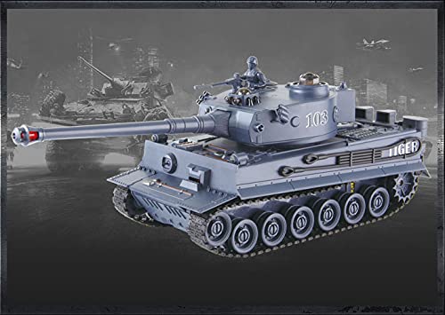 s-idee® RC Panzer 99867 - Carro armato battito tedesco Tiger 1:28 con sistema di combattimento a infrarossi integrato 2,4 Ghz RC R/C