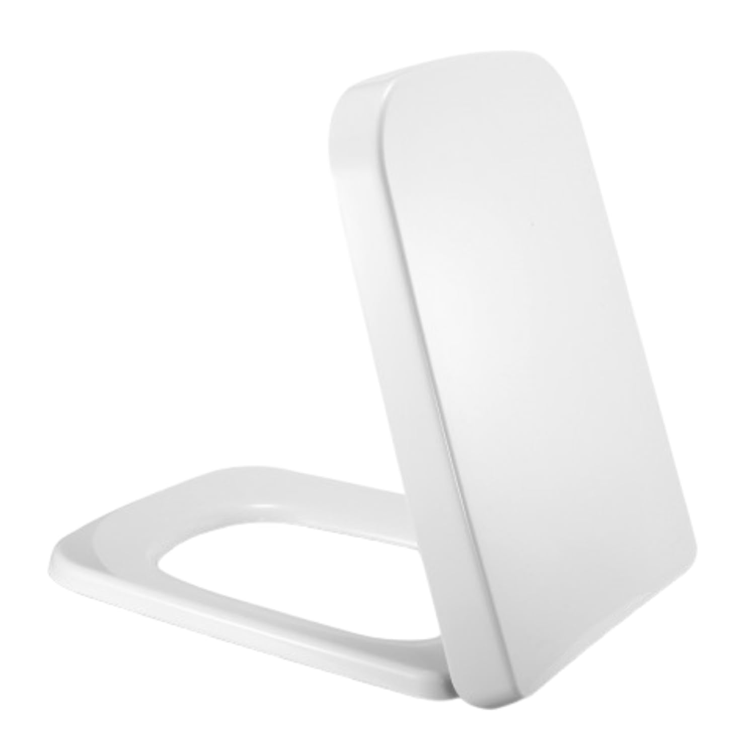 Aan By Scott White Rectangular Square Soft Close Toilet Seat Quick Release Loo Seat Easy Cleaning, Easy Installation With Adjustable Hinges (44 X 36 Cm) Uf,