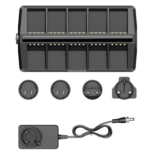 Saramonic WiTalk9-CB10 10-Bay Charger for WiTalk9 Intercom Headsets’ WiTalk9-BP Batteries (WITALK9-CB10)