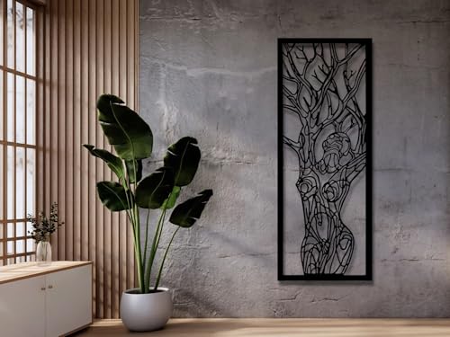 VAILLA Wandbilder Gesichter Holz 3D – Wanddeko Wohnzimmer Schlafzimmer Büro