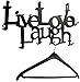 Produktbild Live Love Laugh - Türgarderobe - Tür-Garderoben-Haken - Lebe Liebe Lache (schwarz)